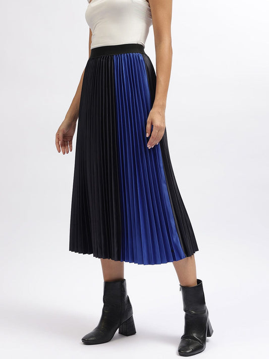 Elle Women Blue Relaxed Fit Skirt