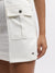 Elle Women White Solid Relaxed Fit Skirt