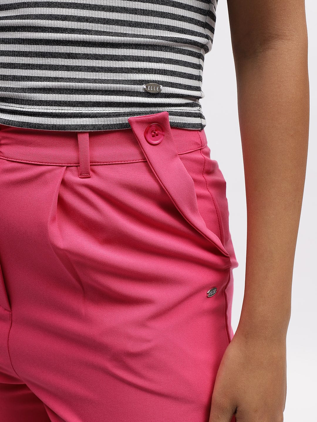 Elle Women Black Off Shoulder Tshirt