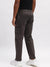 Iconic Men Charcoal Solid Relaxed Fit Trouser