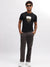 Iconic Men Charcoal Solid Relaxed Fit Trouser