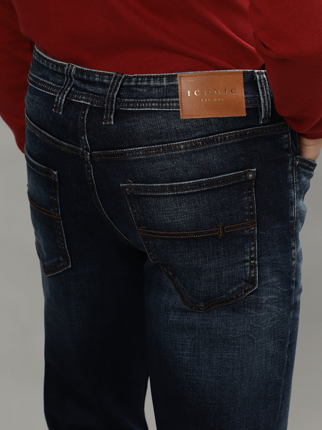 Iconic Men Blue Bootcut Jeans