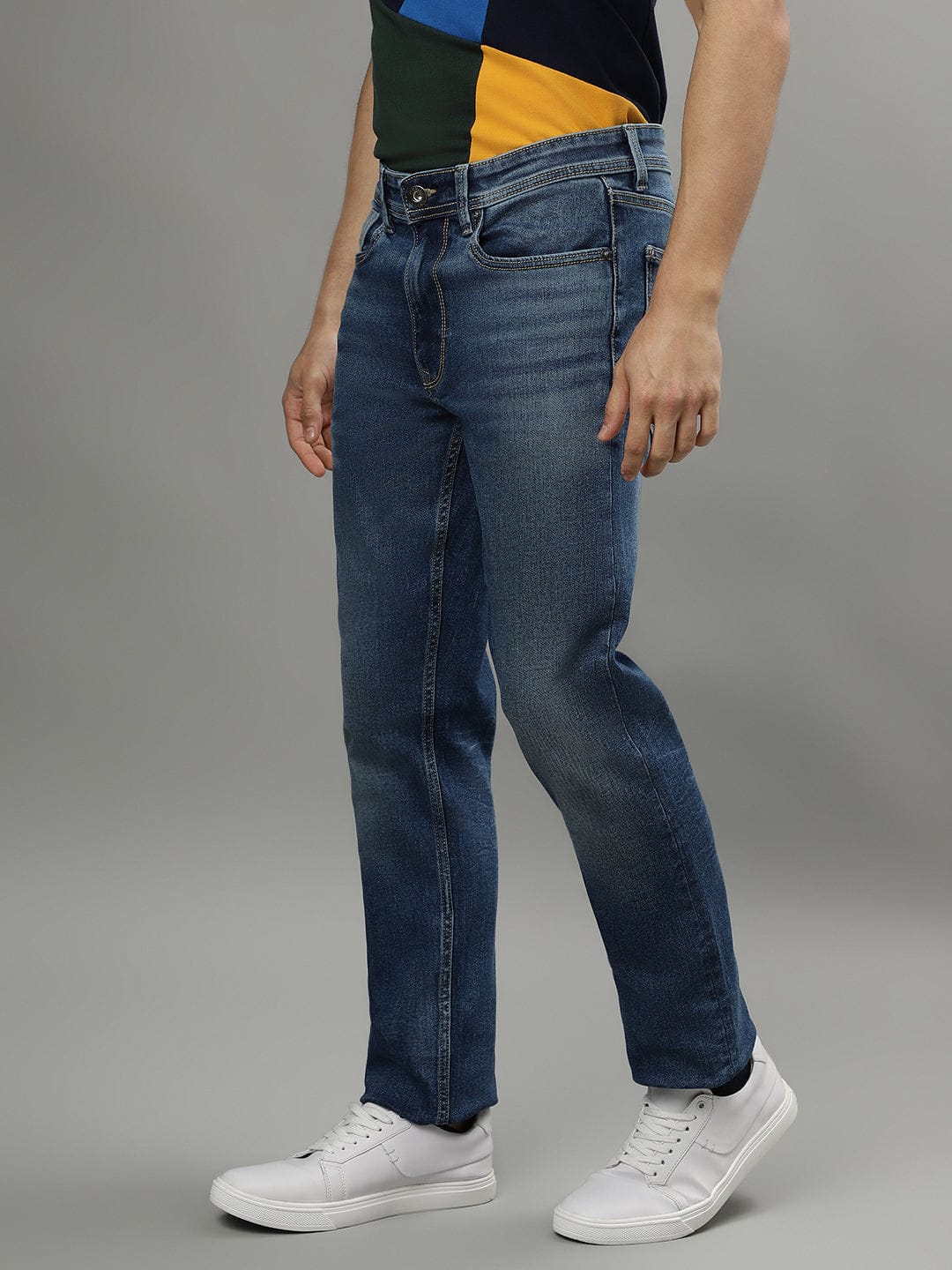 Iconic Men Blue Skinny Fit Jeans