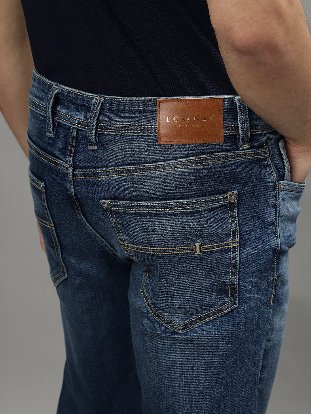 Iconic Men Blue Skinny Fit Jeans