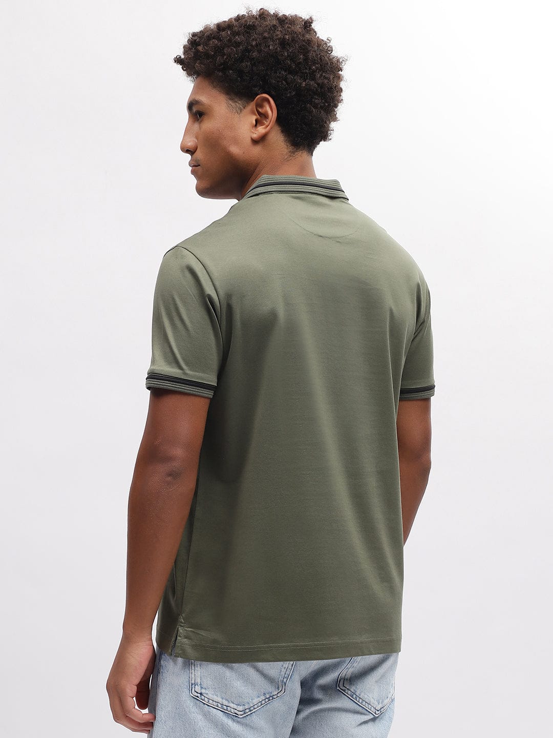 Iconic Men Green Polo Polo Tshirt
