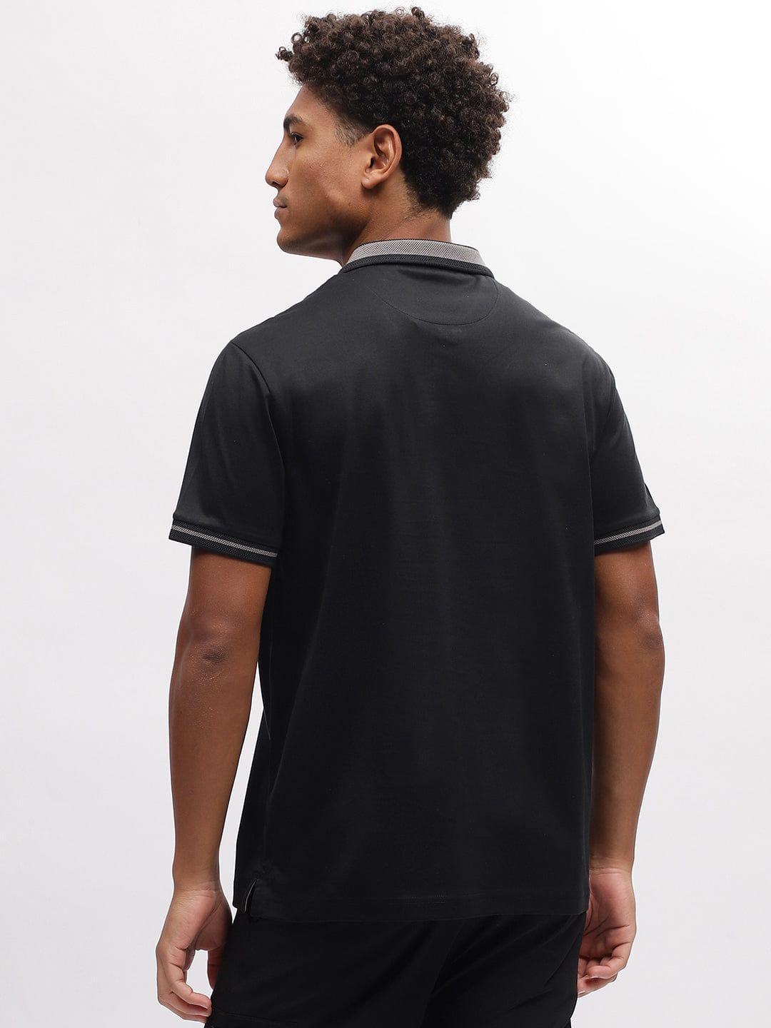 Iconic Men Black Polo Polo Tshirt