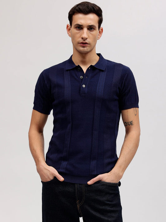 Iconic Men Blue Polo Polo Tshirt