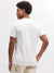 Iconic Men White Printed Round Neck Short Sleeves T-Shirt