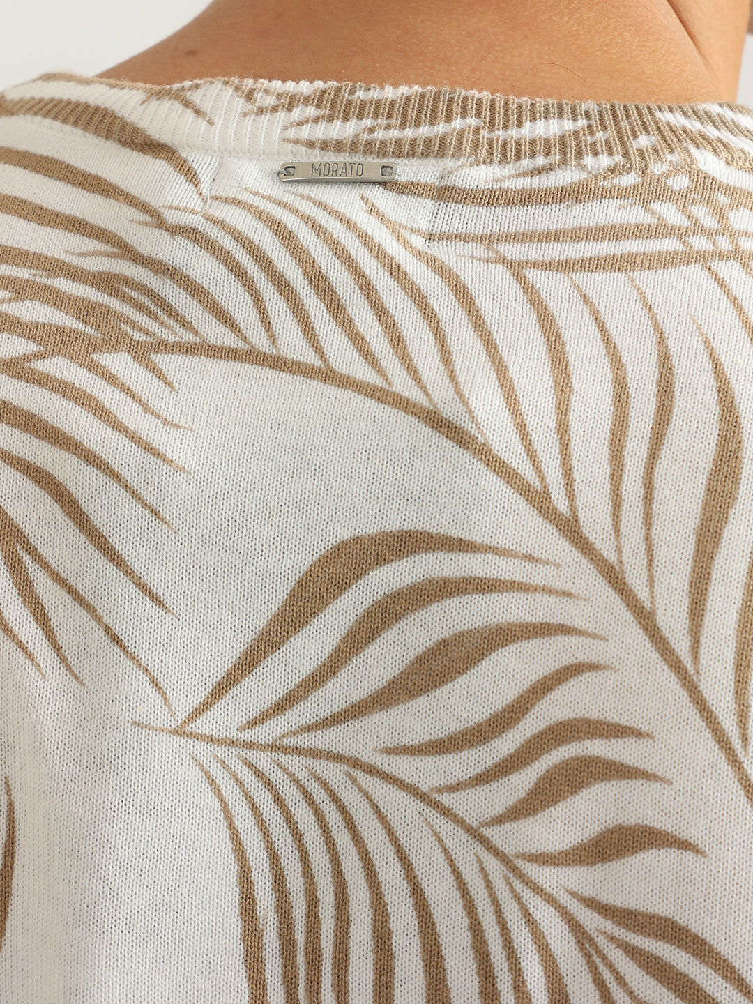 Antony Morato Men Beige Printed Round Neck Short Sleeves Tshirt