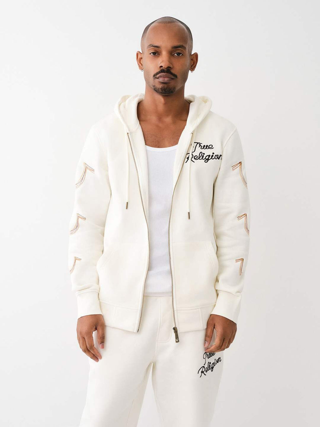 Clothing Tinted Men's Cotton Blend Hooded Cardigan True