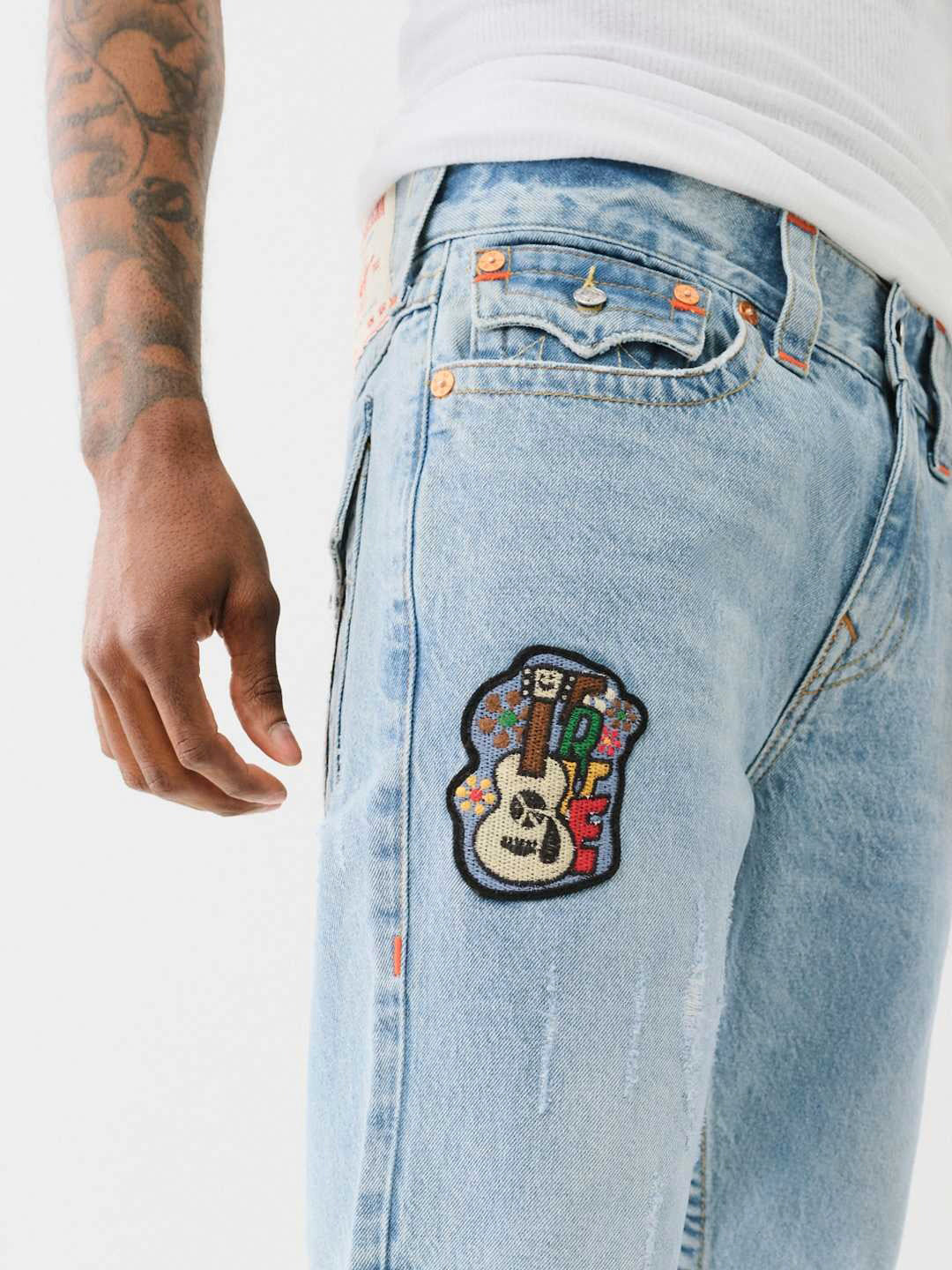 True Religion Men SN Billy Bootcut Fit Light Wash Jeans