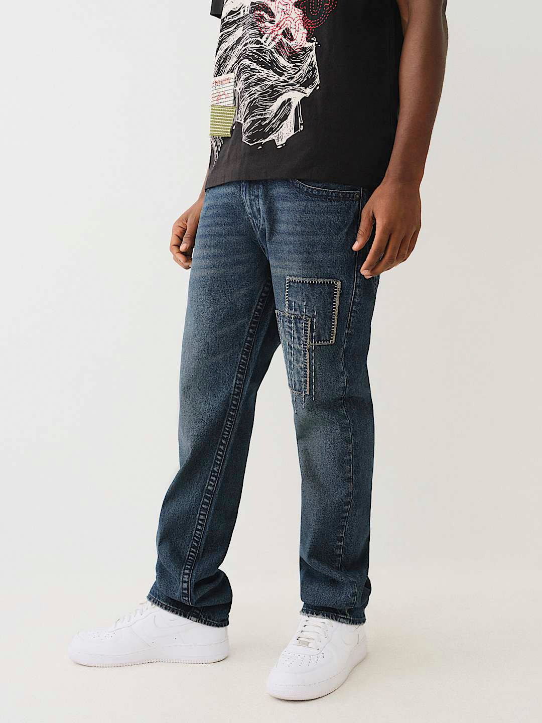 True Religion Men SN Ricky Straight Fit Dark Wash Jeans
