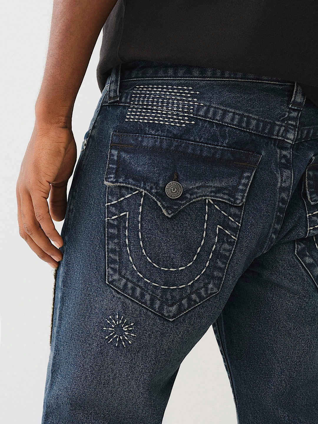 True Religion Men SN Ricky Straight Fit Dark Wash Jeans
