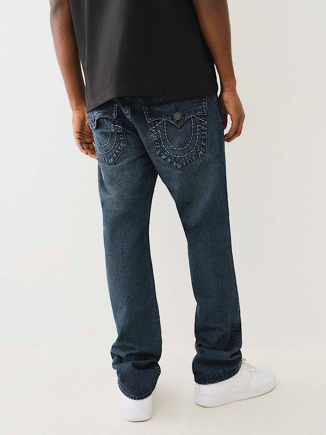True Religion Men SN Ricky Straight Fit Dark Wash Jeans