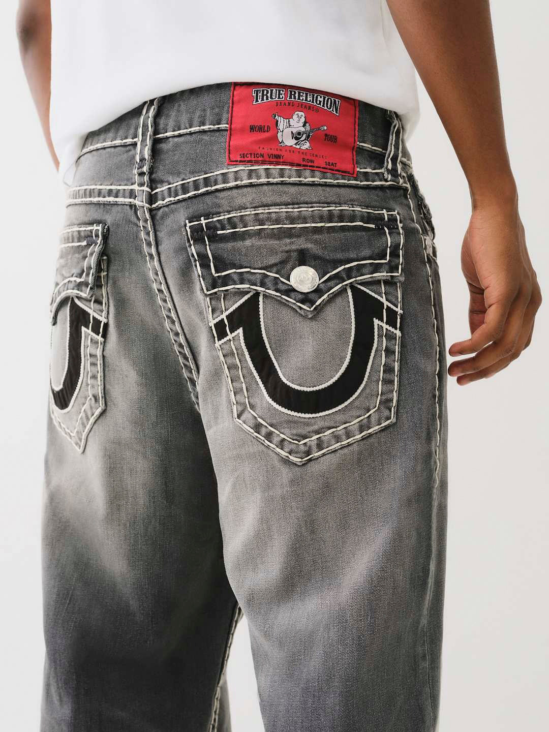 True Religion Men SUPER T Vinny Flared Fit Mid Rise Jeans