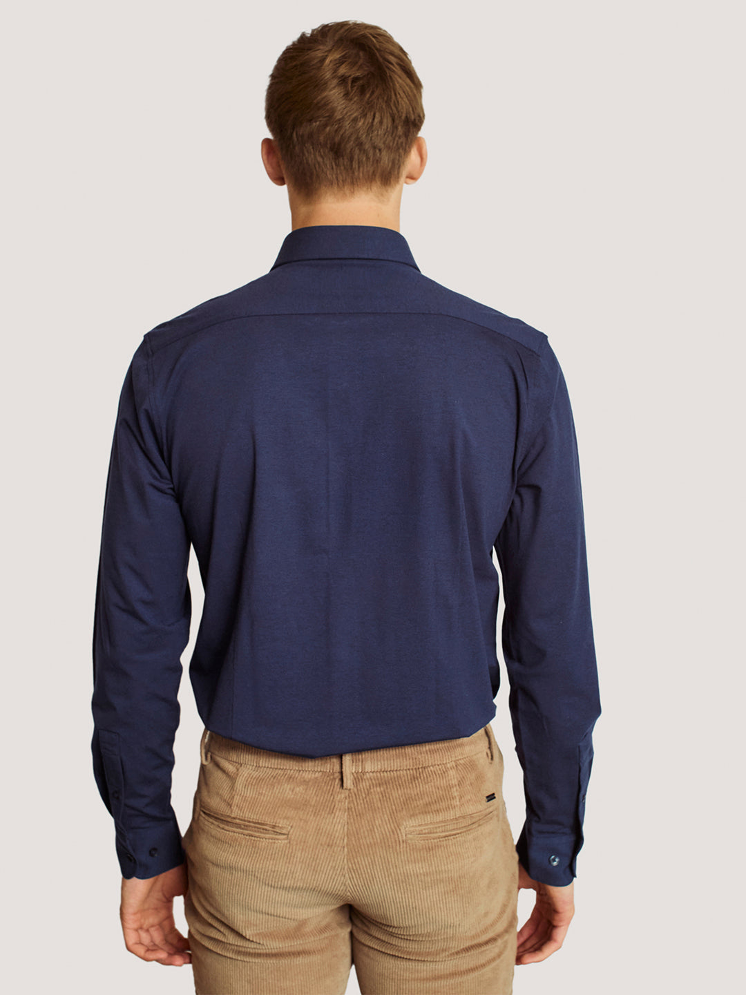 Bruun & Stengade Men Blue Solid Spread Collar Full Sleeves Shirt