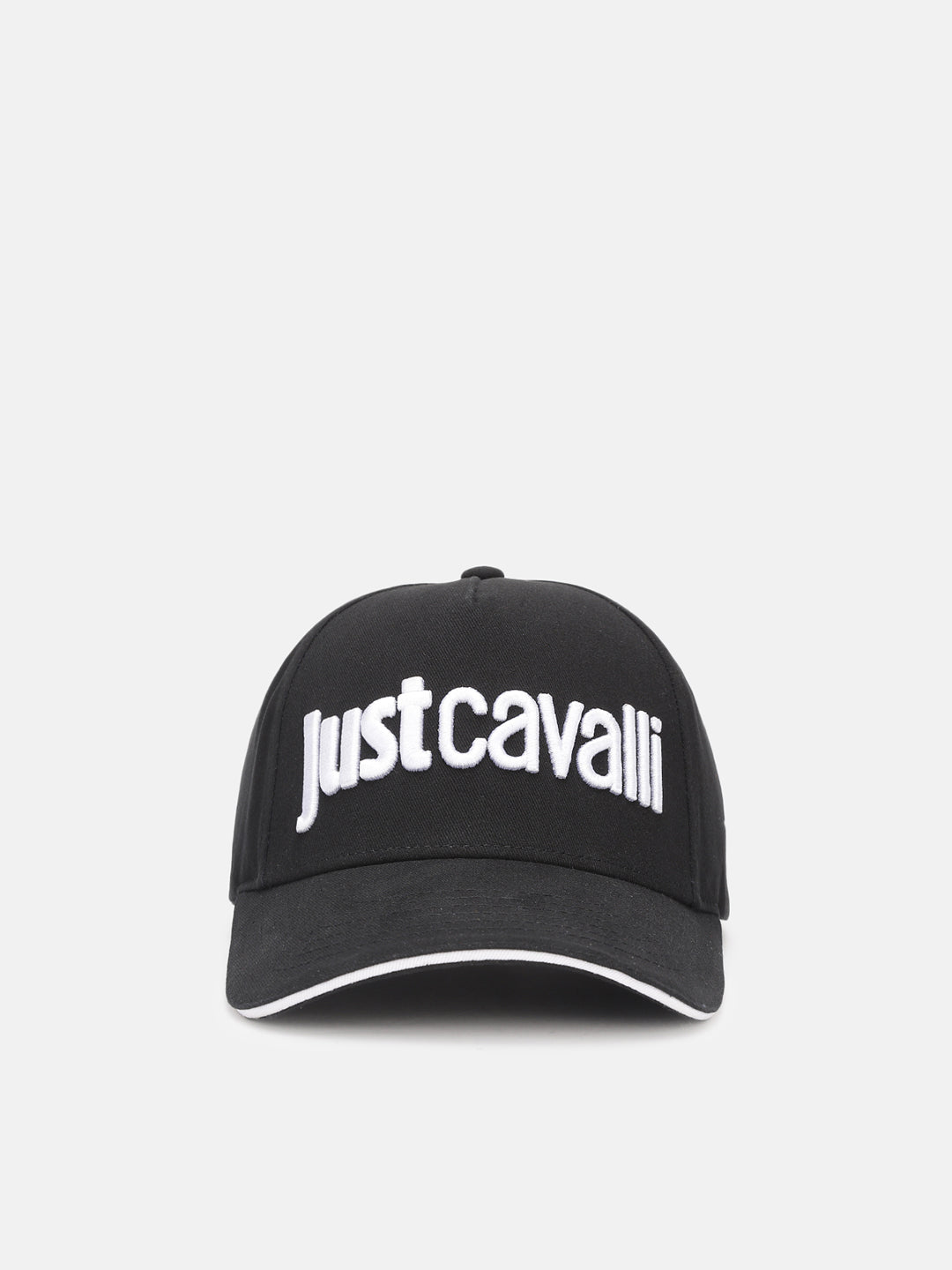Just Cavalli Men Black Embroidered Baseball Caps