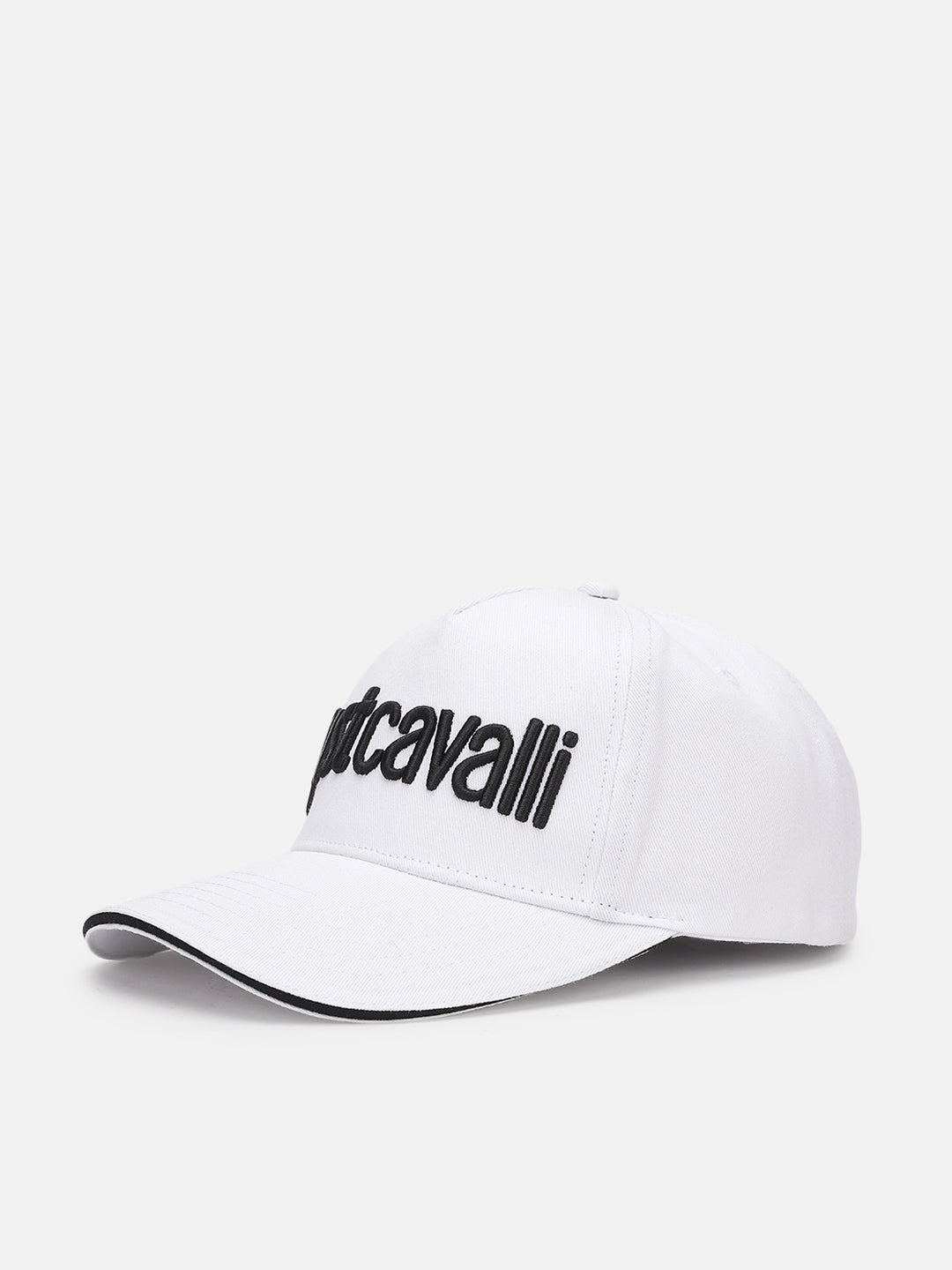 Just Cavalli Men White Embroidered Baseball Caps