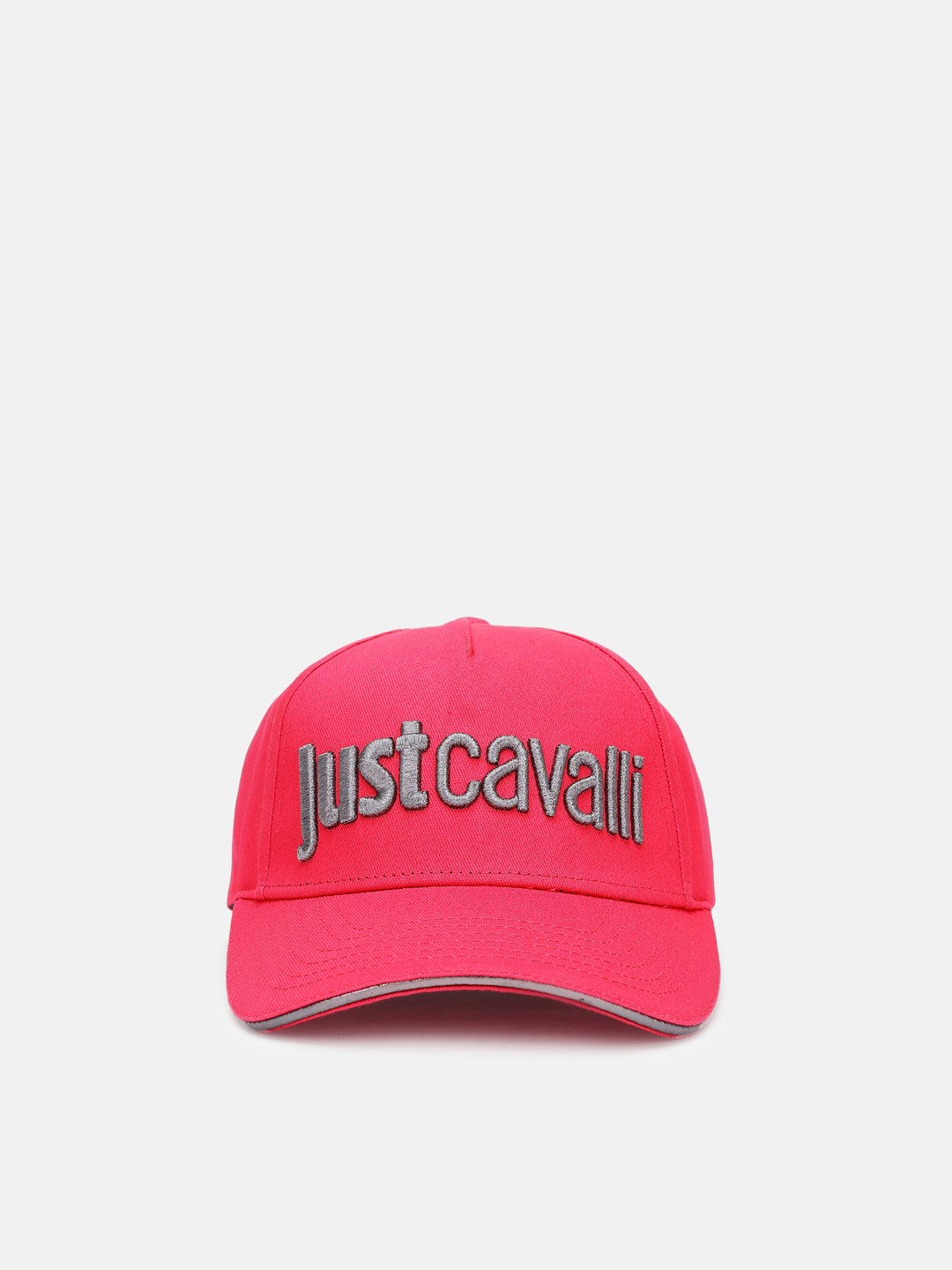 Just Cavalli Men Fuchsia Embroidered Baseball Caps