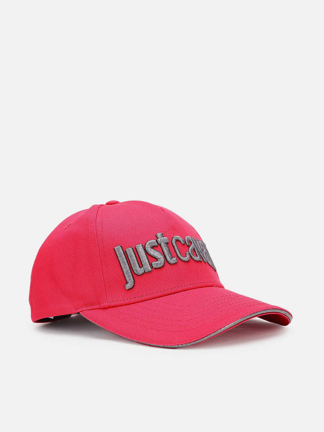 Just Cavalli Men Fuchsia Embroidered Baseball Caps
