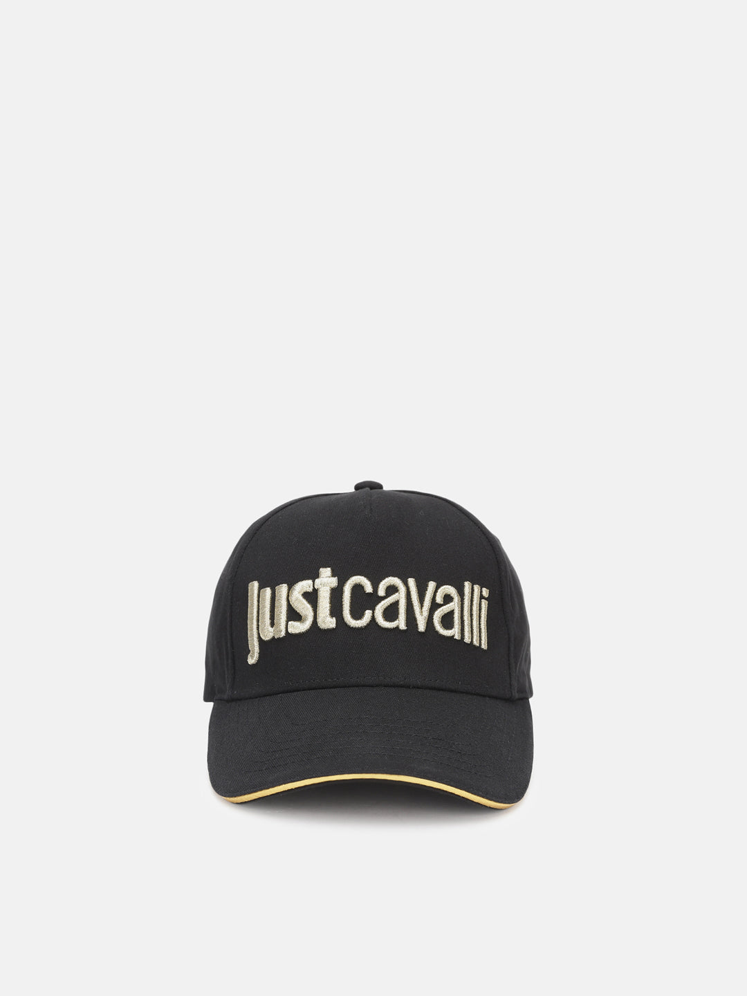 Just Cavalli Men Black Embroidered Baseball Caps