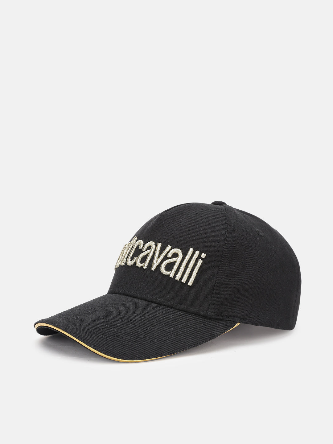 Just Cavalli Men Black Embroidered Baseball Caps