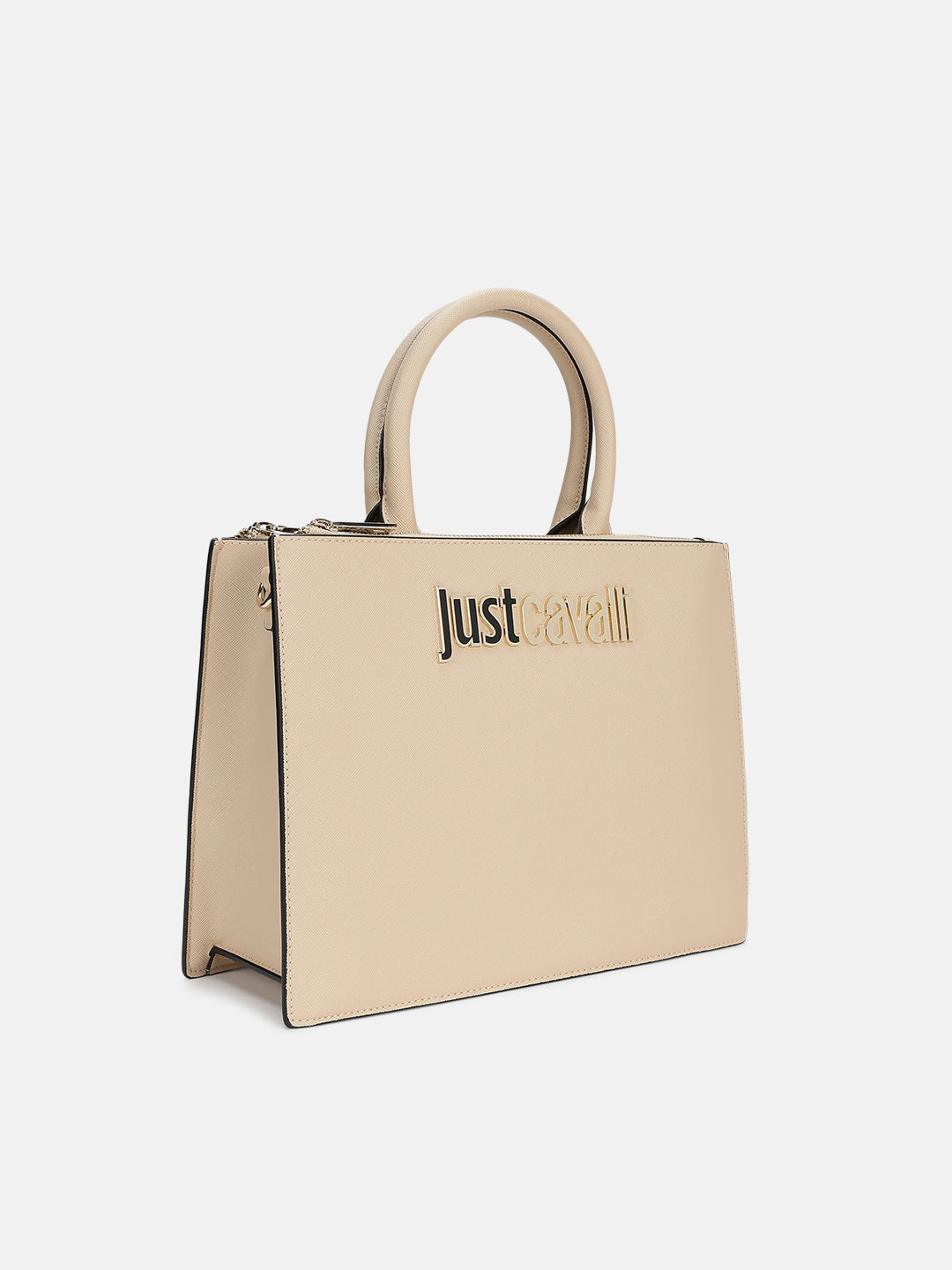 Just Cavalli Women Beige Solid Handheld Bags