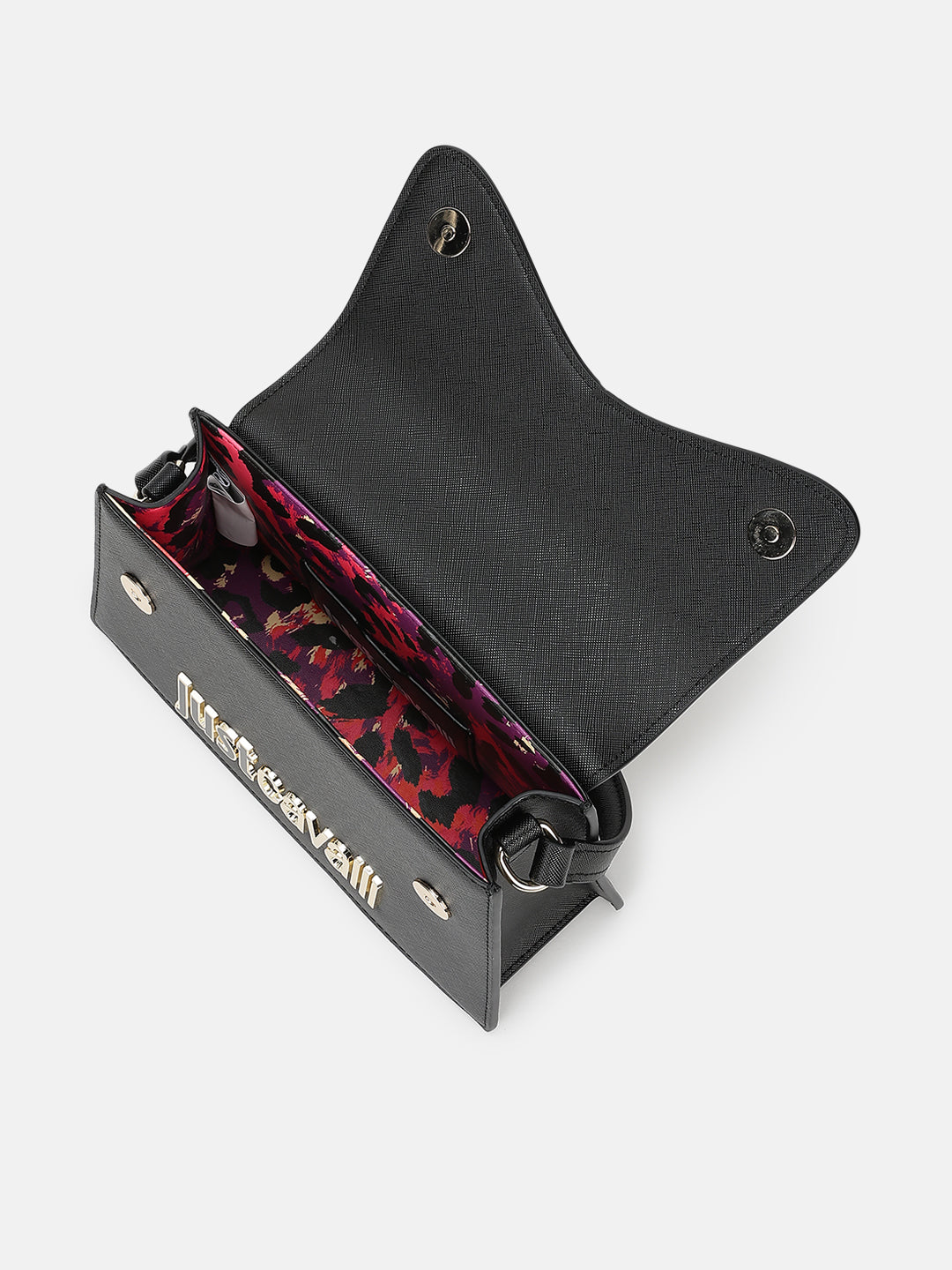 Just Cavalli Women Black Solid Sling Bags