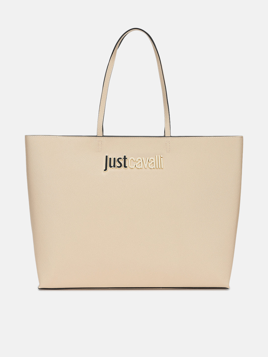 Just Cavalli Women Beige Solid Tote Bags