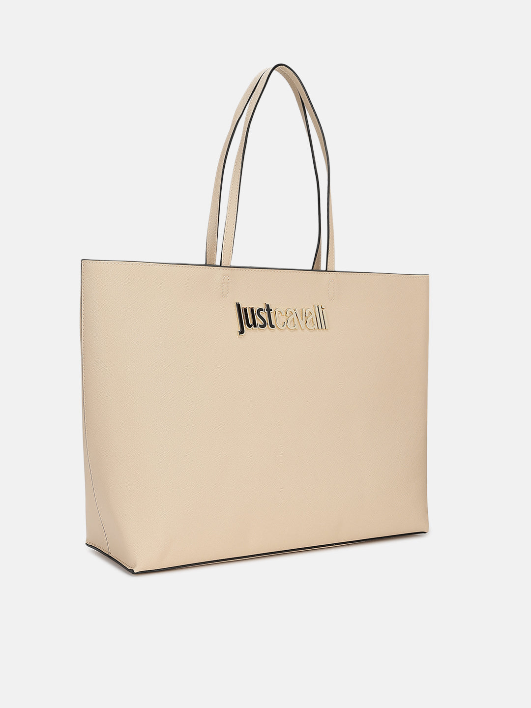 Just Cavalli Women Beige Solid Tote Bags