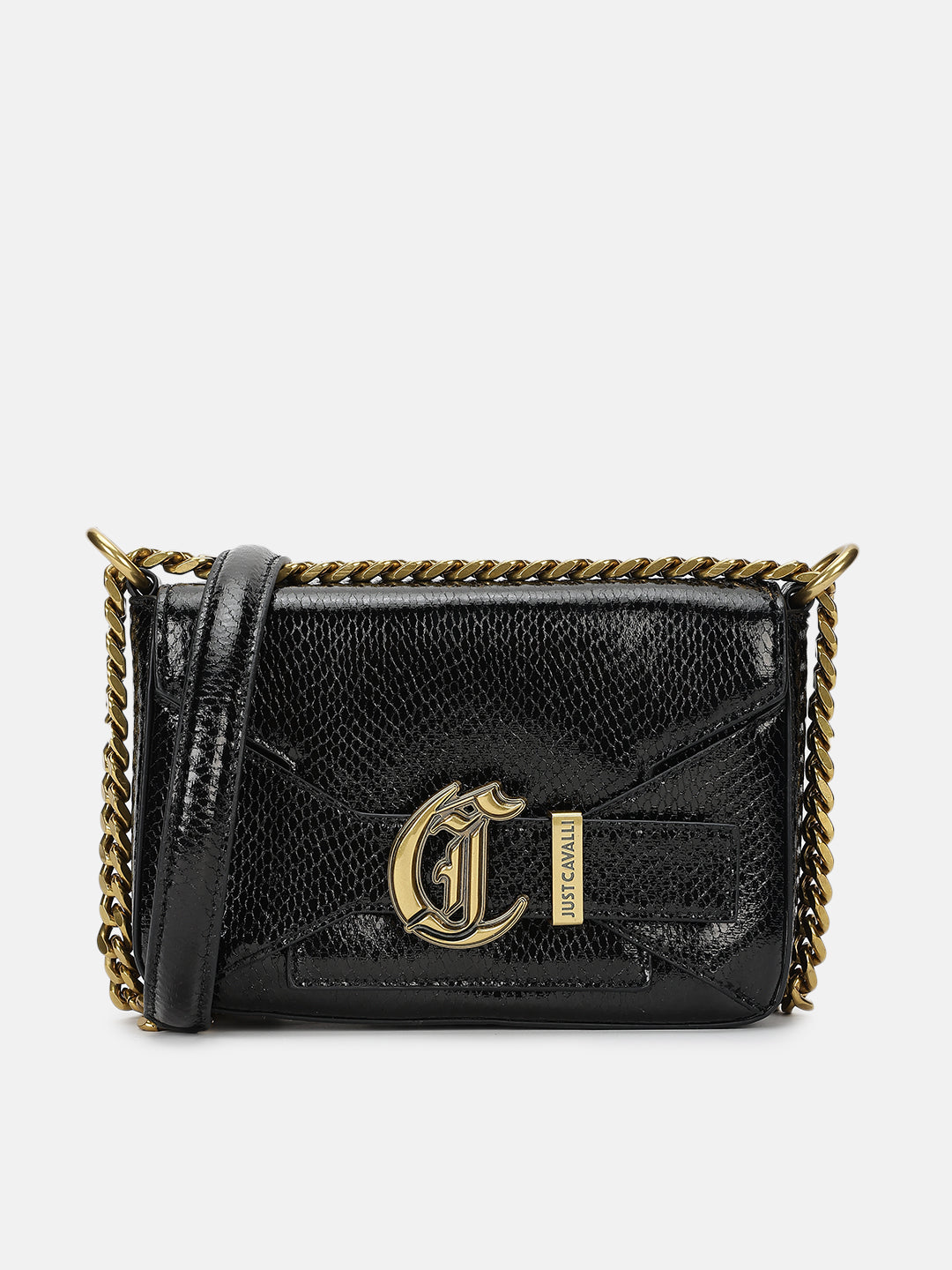 Just Cavalli Women Black Solid Crossbody Bags