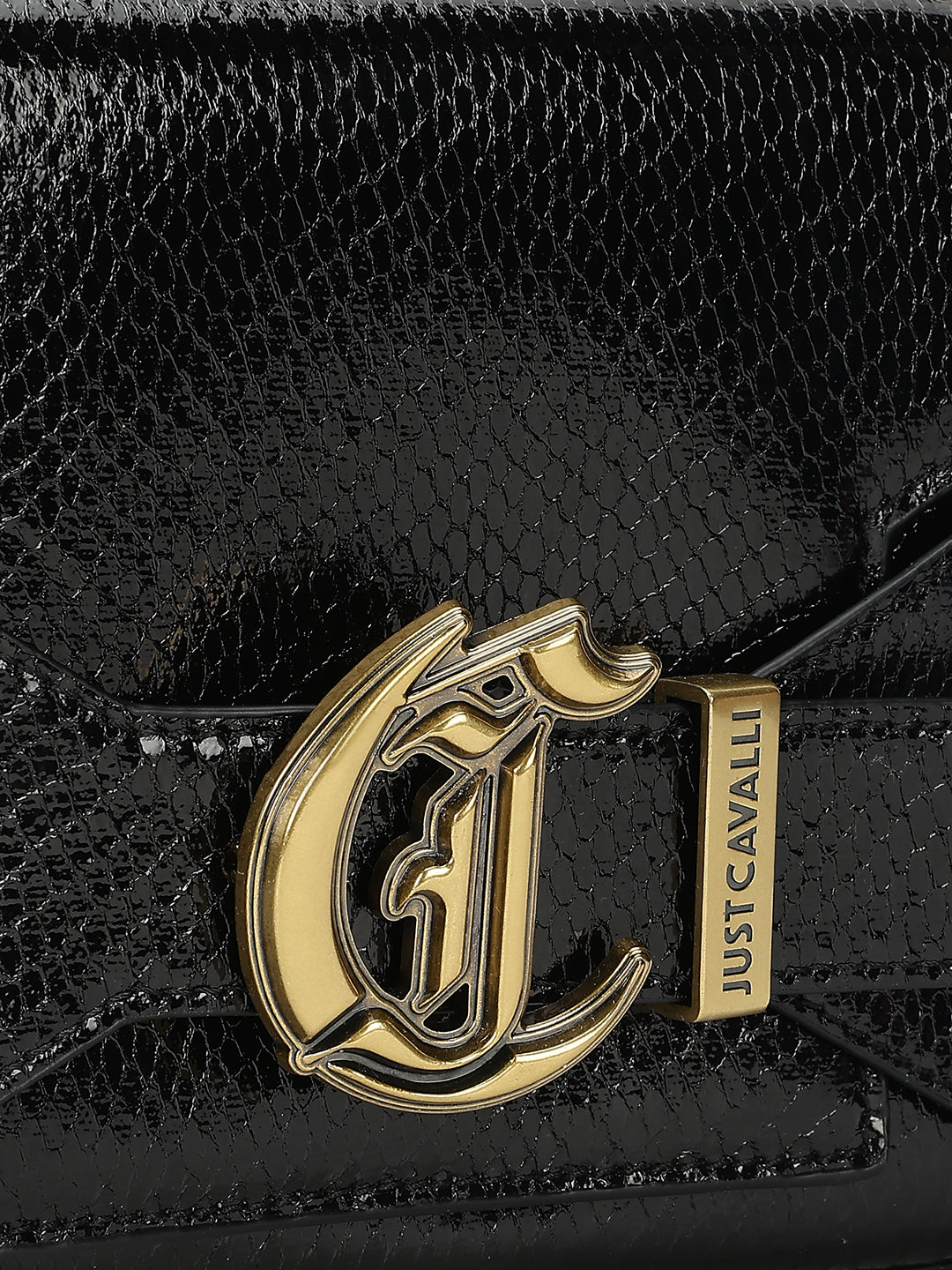 Just Cavalli Women Black Solid Crossbody Bags