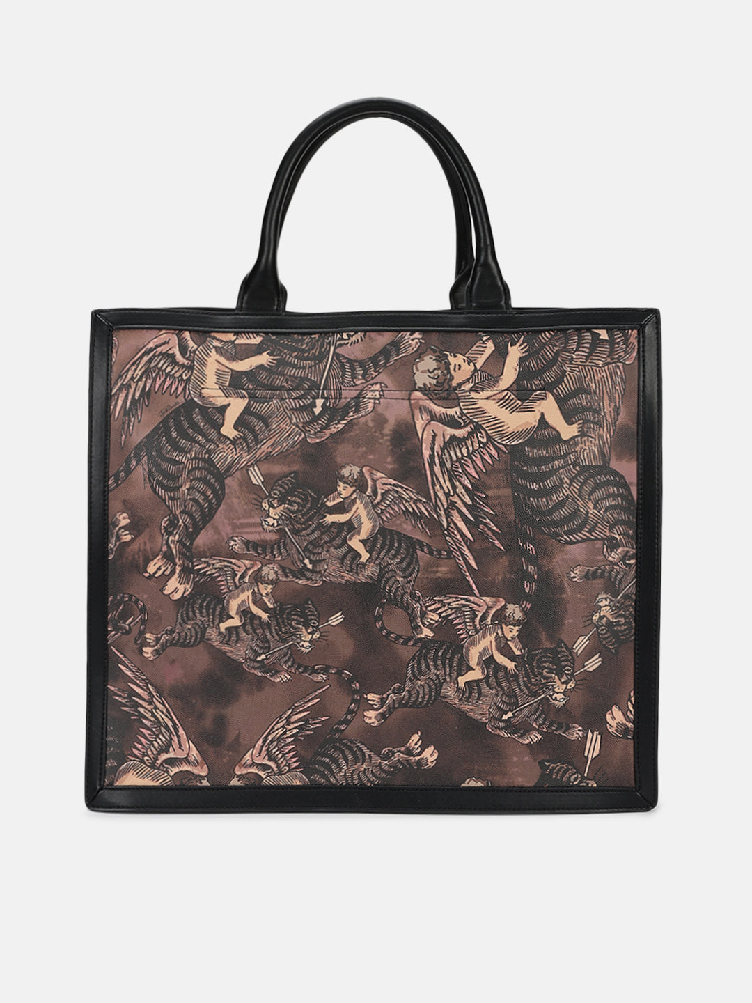 Just Cavalli Women Brown Printed Tote Bags