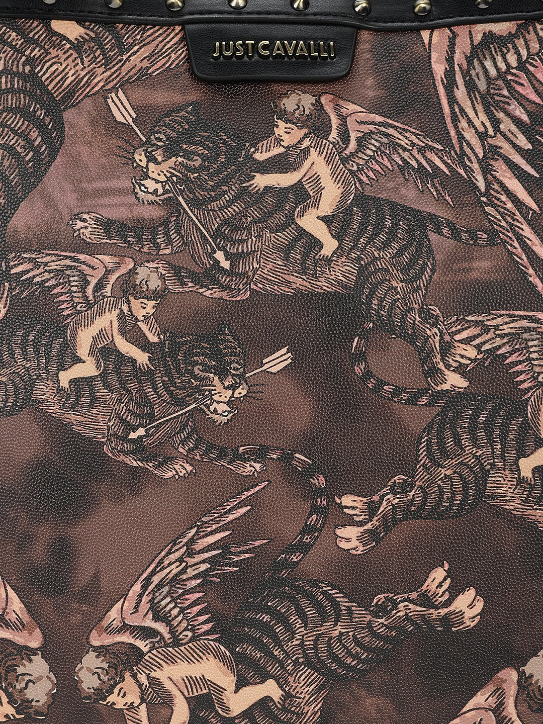 Just Cavalli Women Brown Printed Tote Bags