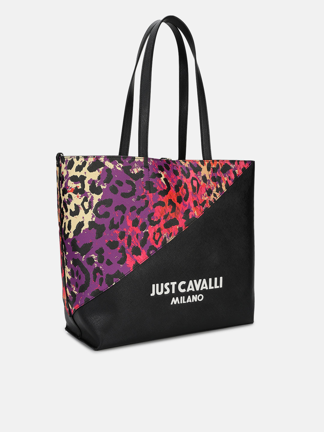 Just Cavalli Women Pink Printed Tote Bags