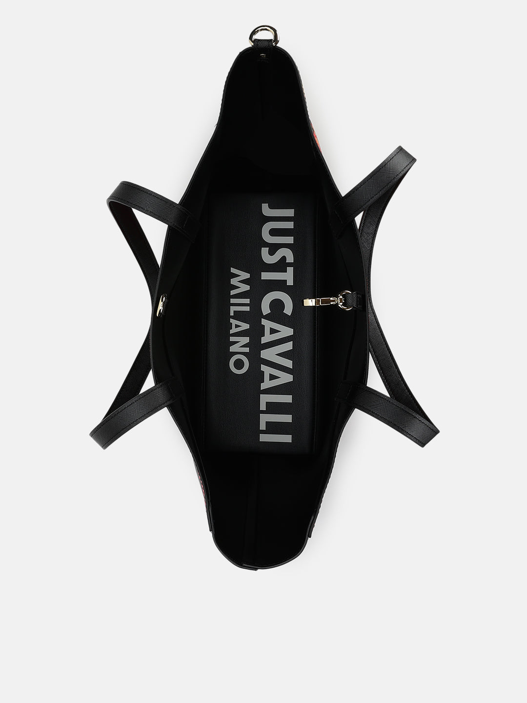 Just Cavalli Women Pink Printed Tote Bags