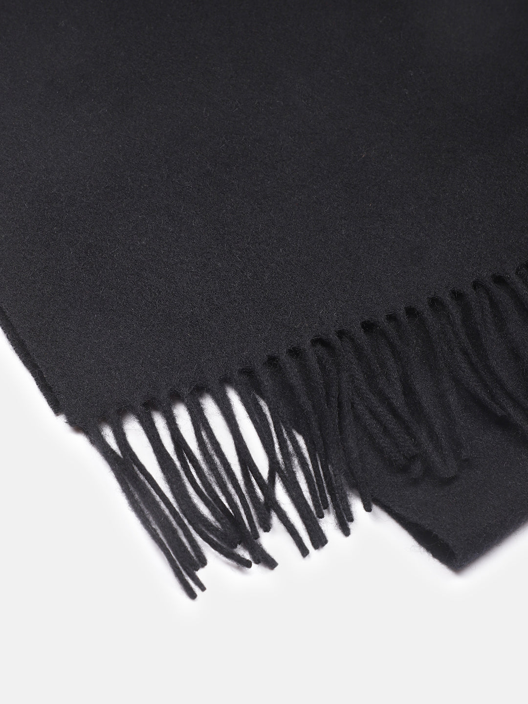 Bruun & Stengade Men Black Solid Fringed Muffler