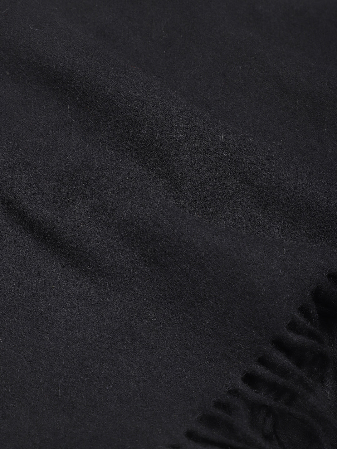 Bruun & Stengade Men Black Solid Fringed Muffler