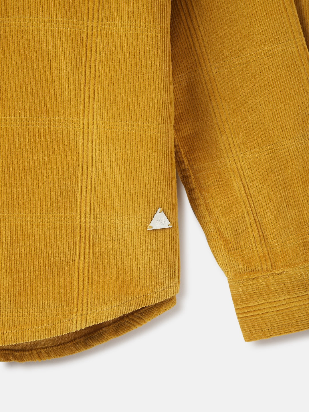 Blue Giraffe Boys Ochre Solid Spread Collar Full Sleeves Shirt