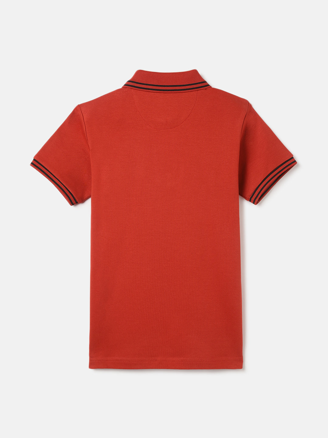 Blue Giraffe Boys Red Solid Polo Collar Short Sleeves Tshirt