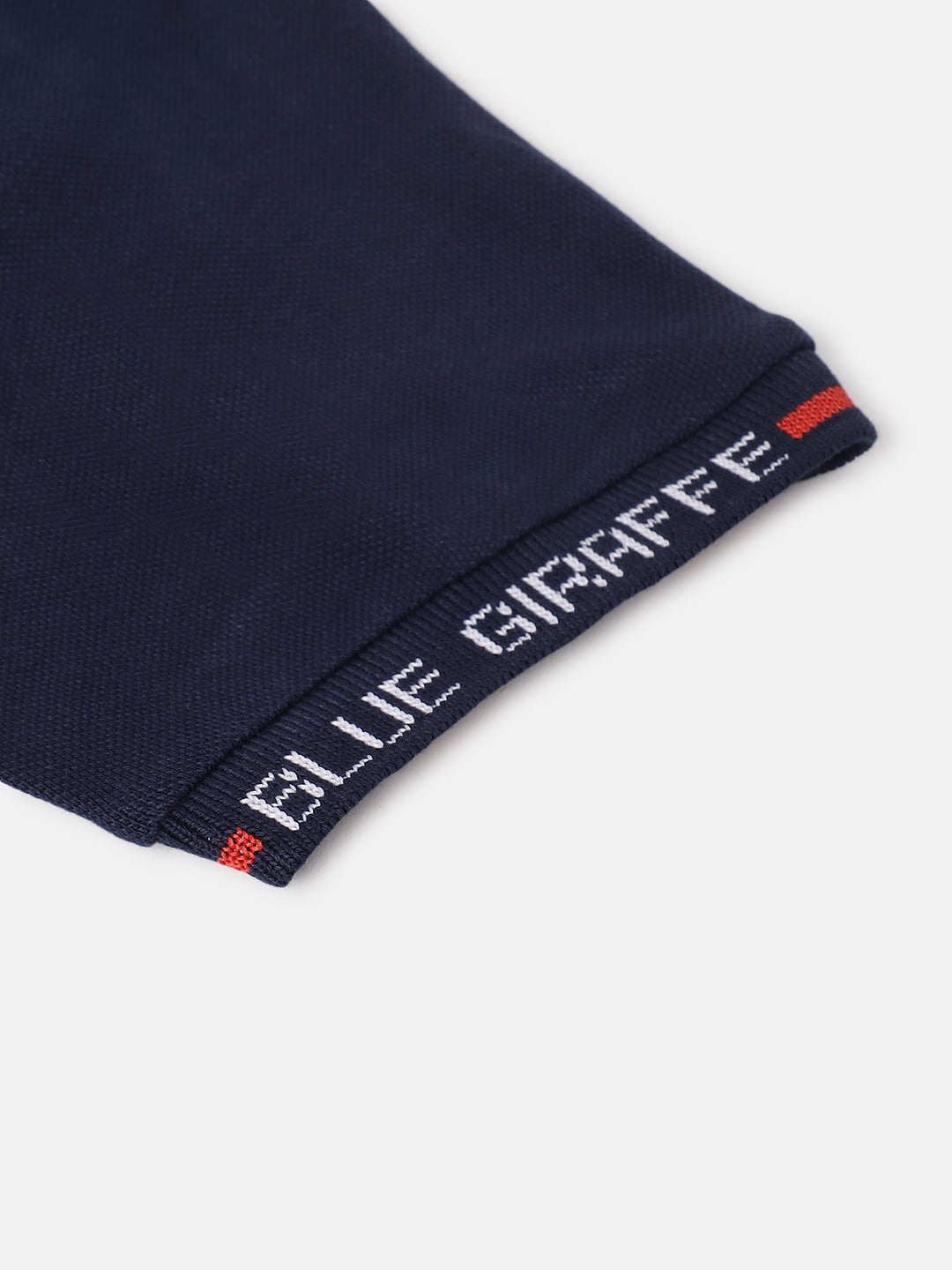 Blue Giraffe Boys Navy Solid Polo Collar Short Sleeves Tshirt