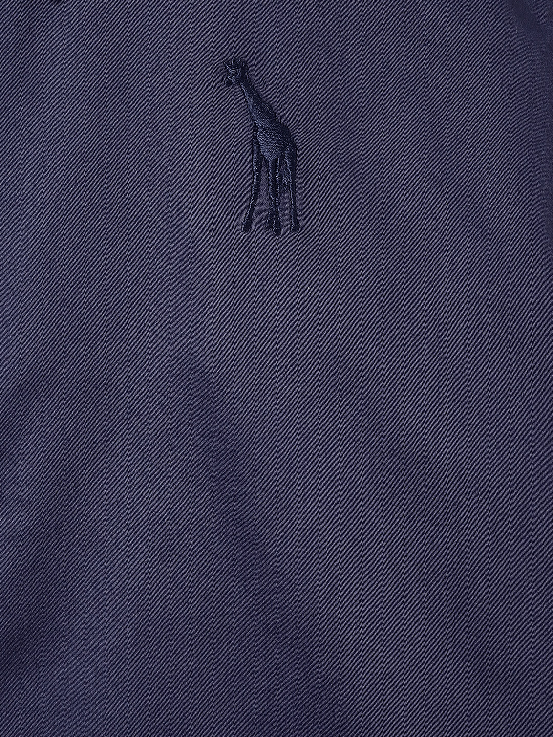 Blue Giraffe Boys Blue Solid Spread Collar Full Sleeves Shirt