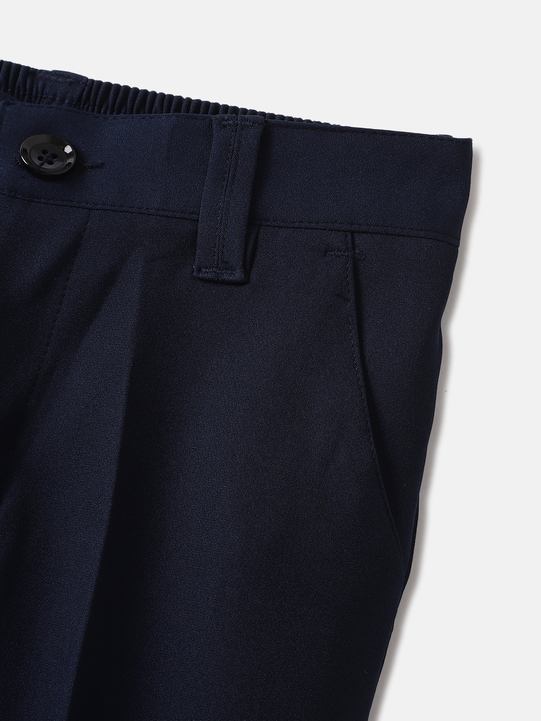 Blue Giraffe Boys Blue Solid Waistcoat: Shawl Collar, Shirt- Spread Collar Waistcoat: Sleeveless, Shirt- Full Sleeves Waist Coat Set