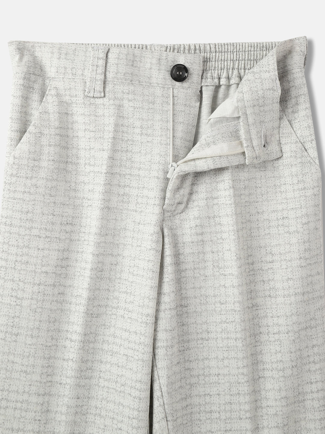 Blue Giraffe Boys Black and White Self Design Spread Collar Full Sleeves Waist Coat Set