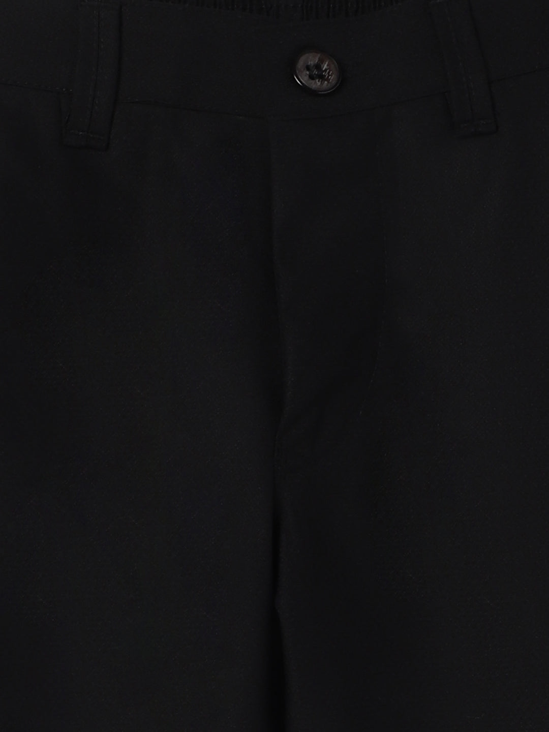 Blue Giraffe Boys Black Textured Spread Collar Full Sleeves Waist Coat Set