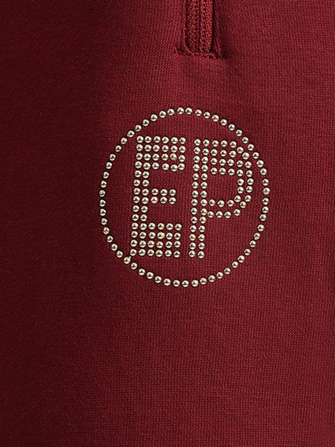 Elle Women Red Solid Straight Fit Mid-Rise Track Pants