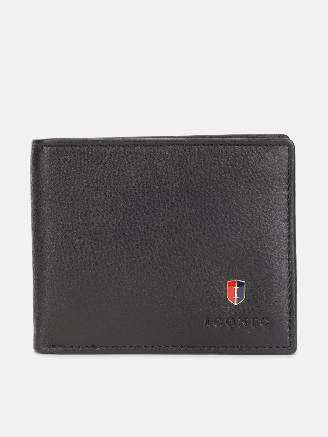 Shop Iconic Men Black Solid BiFold Wallet Online Iconic India