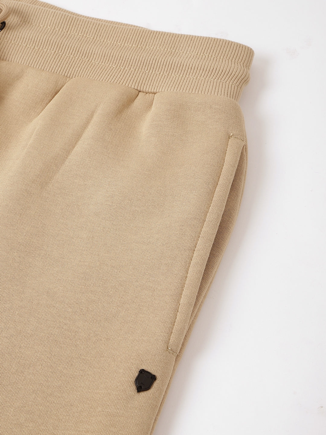 Iconic Men Khaki Solid Regular Fit Jogger