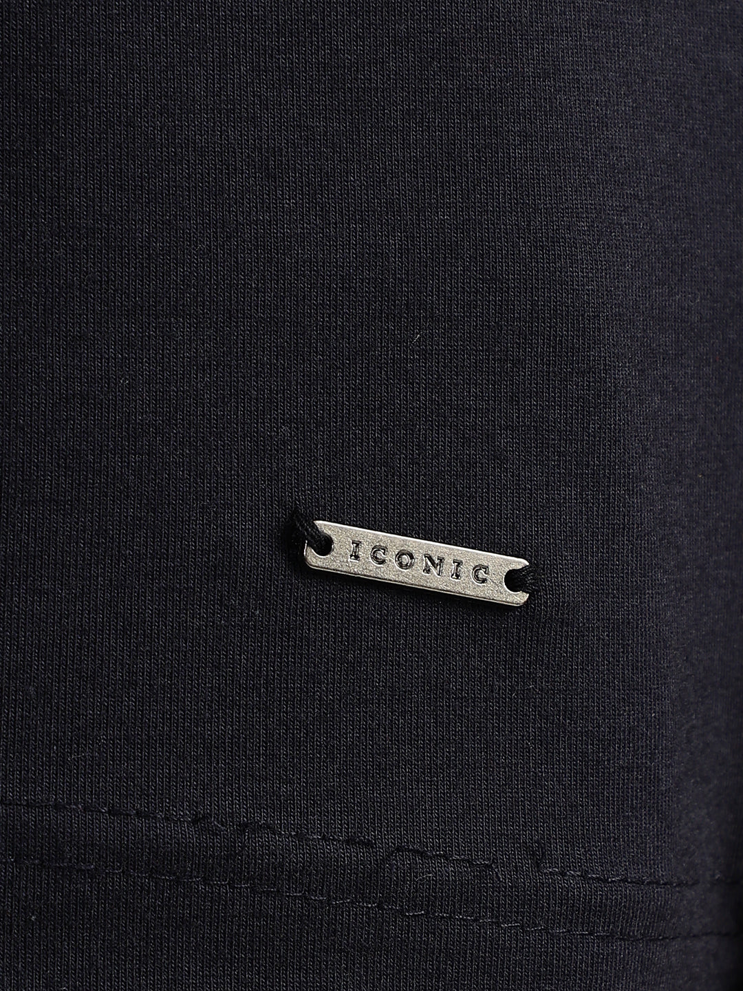 Iconic Men Navy Printed Round Neck Short Sleeves Tshirt