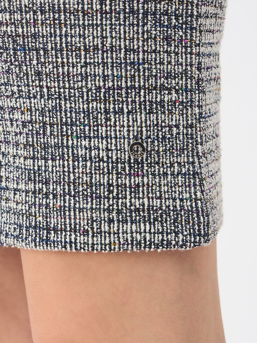 Iconic Women Blue Straight Fit Pencil Skirt